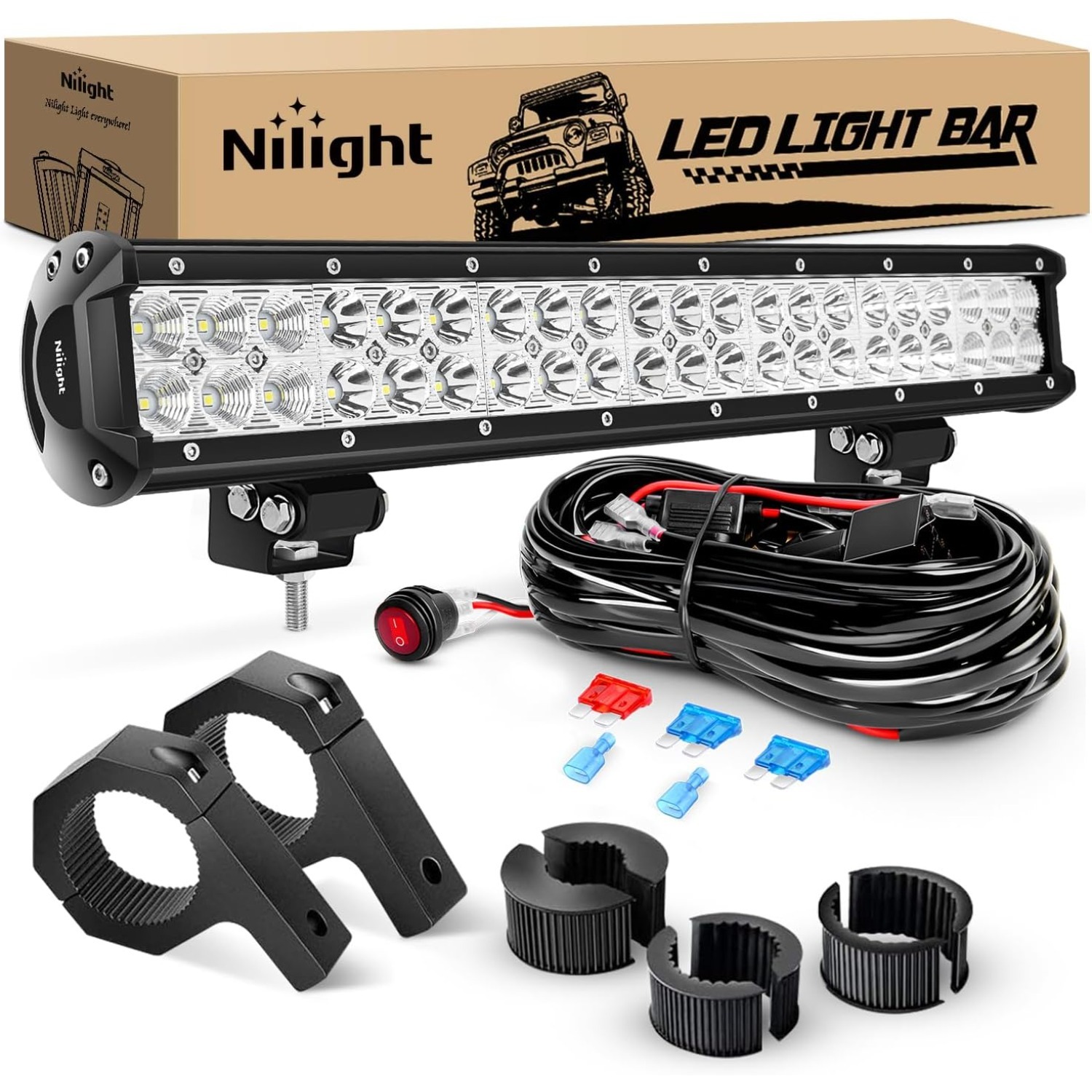 Pipe Clamp Bar - Светодиодная балка Nilight 20 дюймов 126