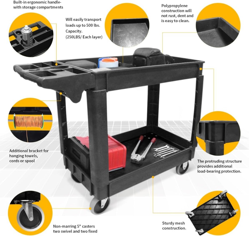 Усиленная 2-уровневая сервисна – обзор и цена Workshop Tools Shelf